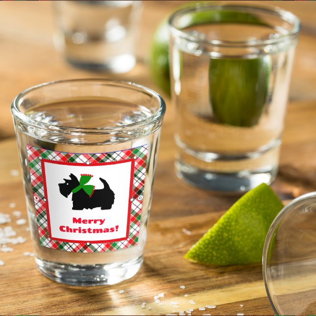 Vaso De Chupito Navidades Scotty Dog y Tartán (3 shot glasses for under $25!)