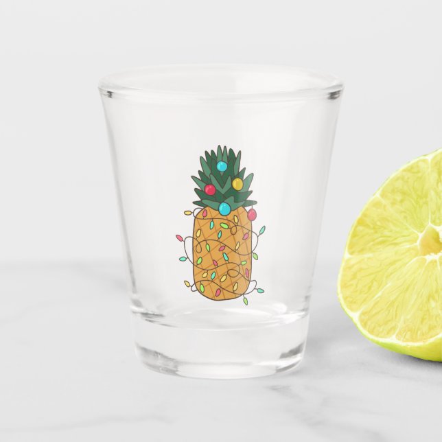 Vaso De Chupito Navidades tropicales piña (Anverso)