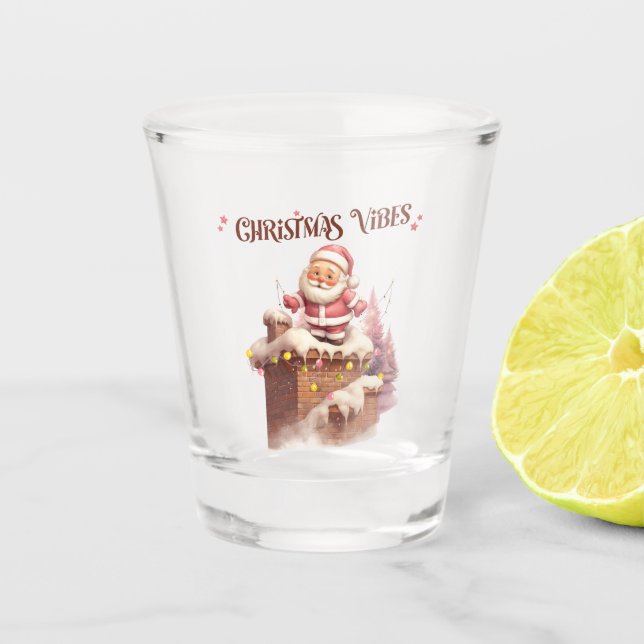 Vaso De Chupito Navidades Vibes Pink Santa (Anverso)
