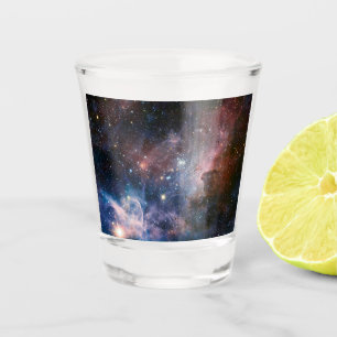 Vaso De Chupito Nebulosa Carina Rojo y Azul Telescopio Hubble