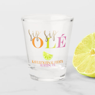 Vaso De Chupito Neon Final Fiesta Sip Sip Ole Bachelorette Favor