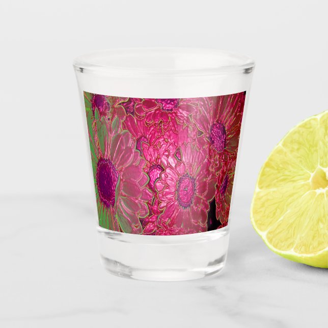 Vaso De Chupito Neon Floral #1 (Anverso)