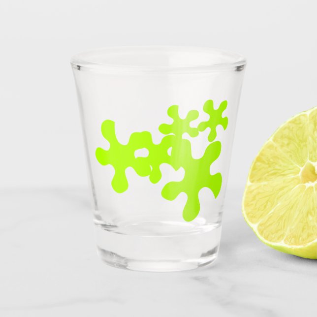 Vaso De Chupito neón verde slime divertido (Anverso)