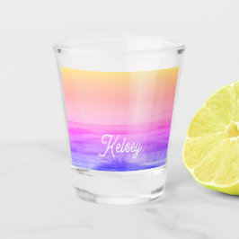 Vaso De Chupito Neon Yellow Pink Naranja Tropical Paradise Trendy