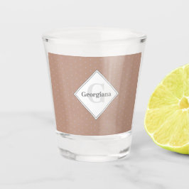Vaso De Chupito Neutros geométricos calientes monogramo Beige Polk