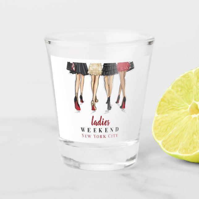 Vaso De Chupito New York City Ladies Weekend Fashion Custom (Anverso)