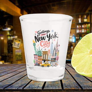 Vaso De Chupito New York City NYC Skyline Souvenir
