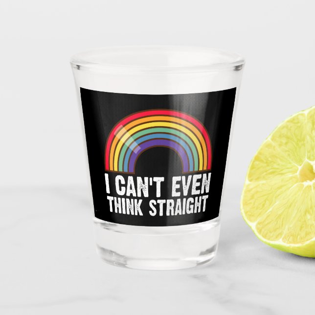 Vaso De Chupito Ni siquiera puedo pensar en el mes del orgullo LGB (Anverso)