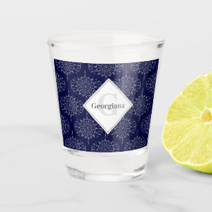 Vaso De Chupito Nieve de invierno de estilo Ditsy personalizada An