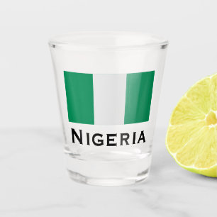 Vaso De Chupito Nigeria con bandera nigeriana (África Occidental)