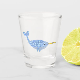Vaso De Chupito Niño Azul lindo Narwhal