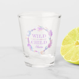 Vaso De Chupito Niño salvaje colorido acuarela arte personalizado 