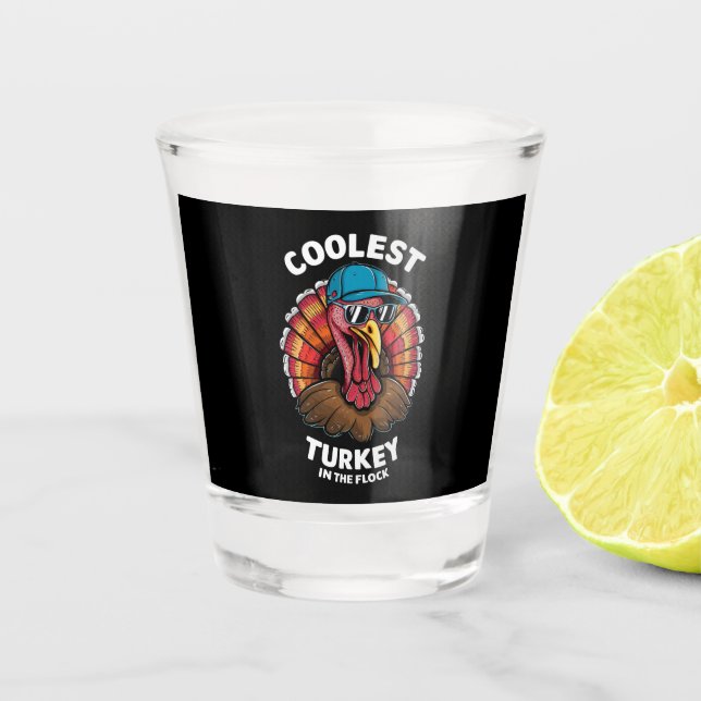 Vaso De Chupito Niños Del Día De Acción De Gracias Cooler Turquía  (Anverso)
