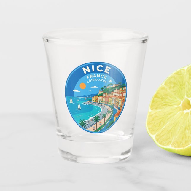 Vaso De Chupito Niza Francia (Anverso)