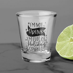 Vaso De Chupito No borrachos sólo llenos de espíritu navideño   Be