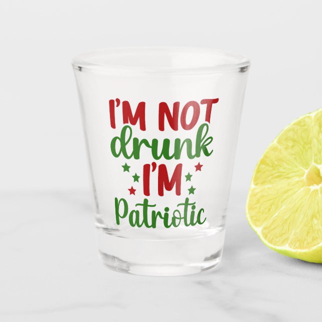 Vaso De Chupito No estoy borracho, soy patriótico (Anverso)