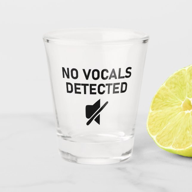 Vaso De Chupito No se detectaron vocales con diseño de audio mínim (Anverso)