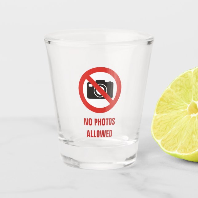 Vaso De Chupito No se permiten fotos (Anverso)