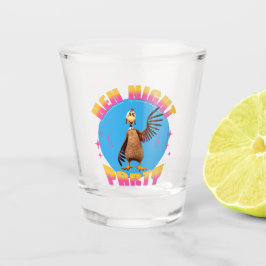 Vaso De Chupito Noche de gallinas divertidas, fiesta de pollo, hum