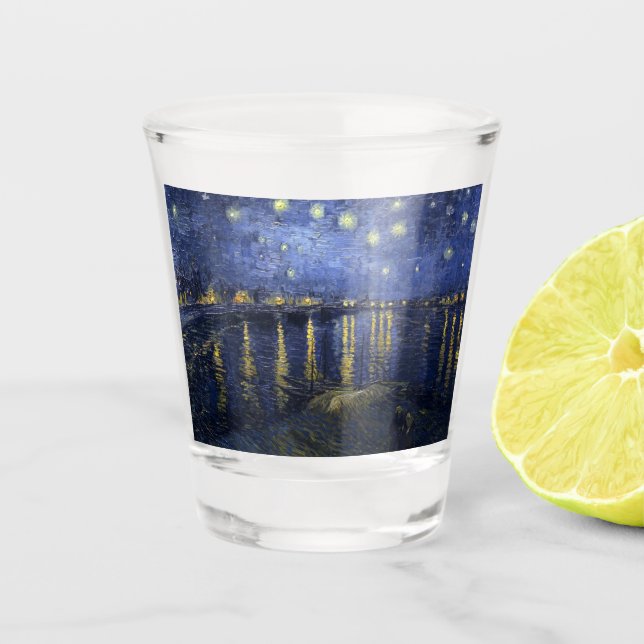 Vaso De Chupito Noche estrellada sobre el Ródano (Anverso)