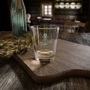 Vaso De Chupito Nombre de barco náutico Fiesta del ancla