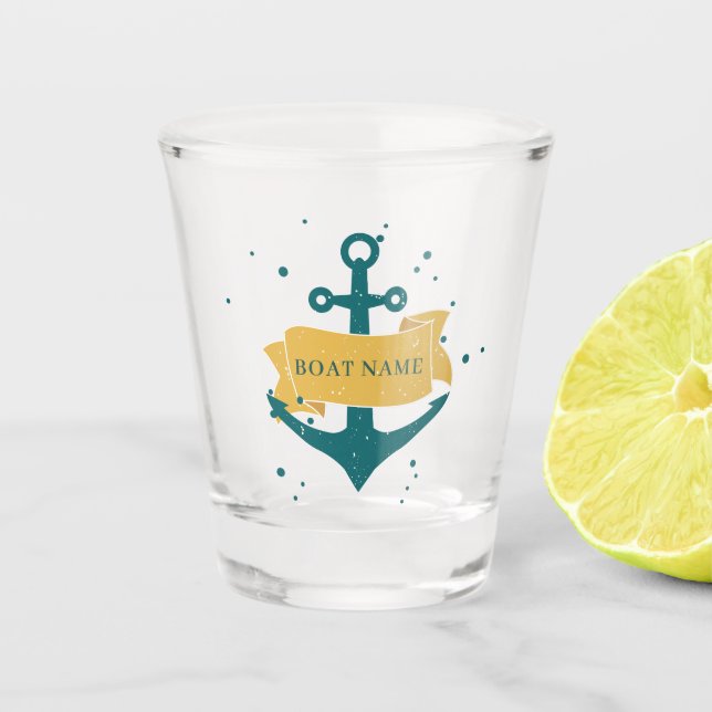 Vaso De Chupito Nombre de barco náutico personalizado (Anverso)