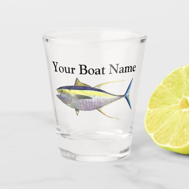Vaso De Chupito Nombre de barco personalizado Glass de disparo (Anverso)