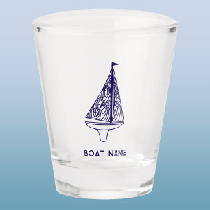 Vaso De Chupito Nombre de barco personalizado para vela