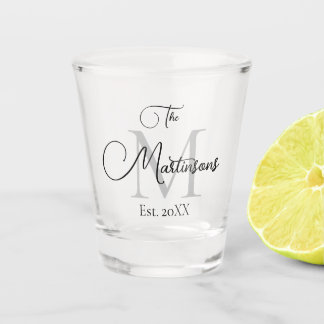 Vaso De Chupito Nombre de familia Monograma personalizado