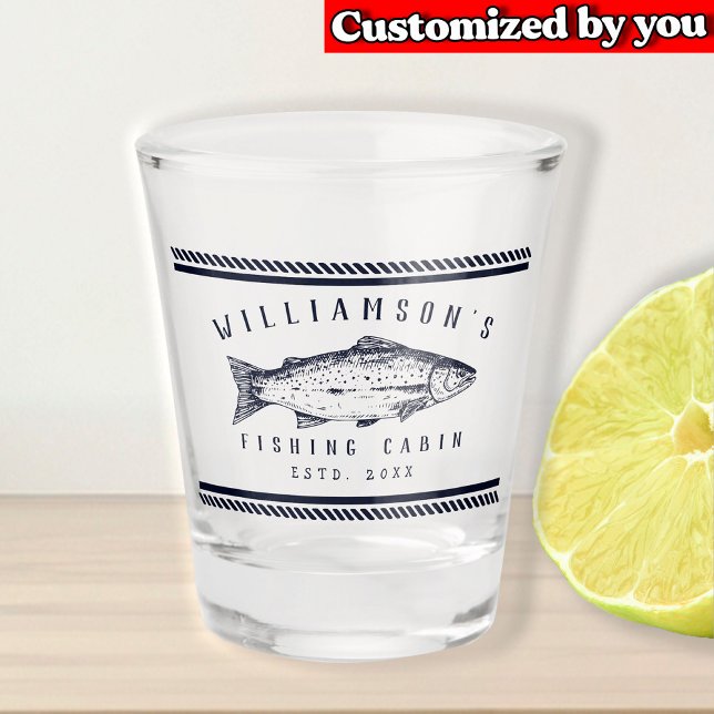 Vaso De Chupito Nombre de la familia Cabina de Pesca Minúsculo azu (Subido por el creador)