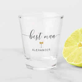 Vaso De Chupito Nombre de la marca de compás dorado del script de 