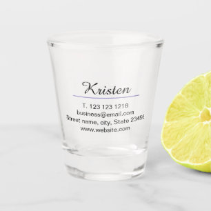 Vaso De Chupito nombre de monograma escritora edición púrpura códi