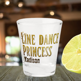 Vaso De Chupito Nombre de oro de princesa de baile de línea