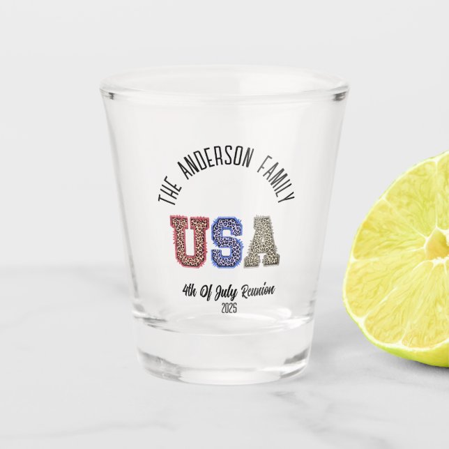 Vaso De Chupito Nombre de Reunión Personalizada de la Impresión de (Anverso)