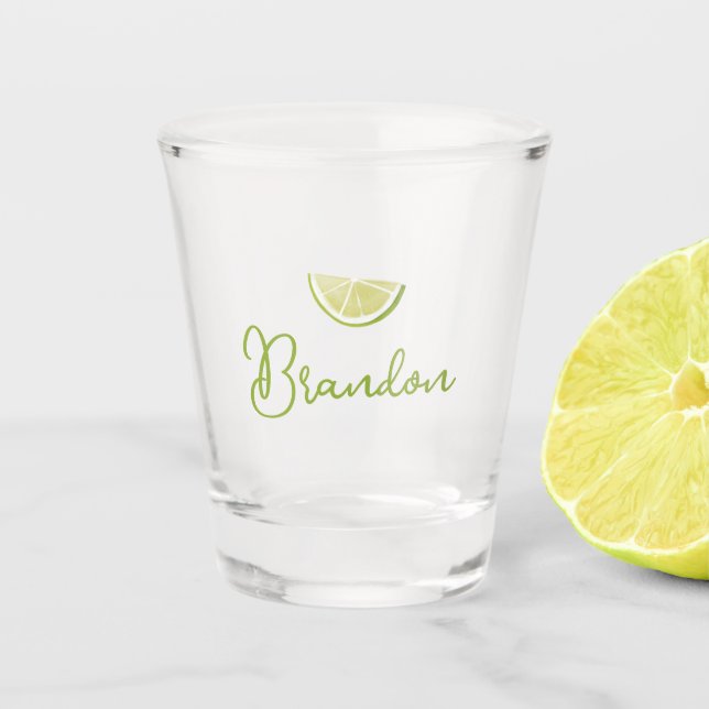 Vaso De Chupito Nombre de Tequila Lima Personalizado (Anverso)