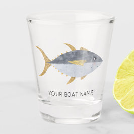Vaso De Chupito Nombre del barco de pescado del atún