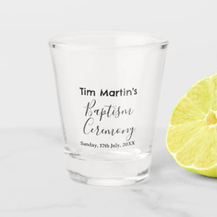 Vaso De Chupito nombre fecha ceremonia bautizo católica simple min