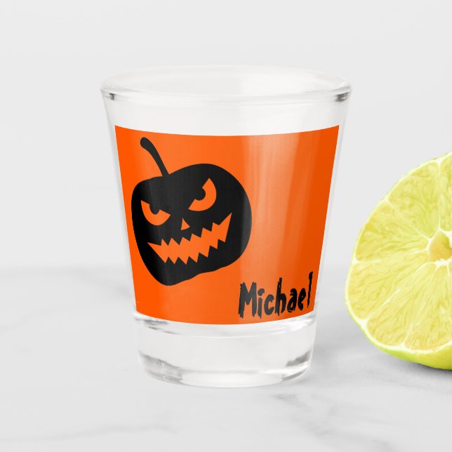 Vaso De Chupito Nombre, Jack Halloween o Lantern 1.5oz Shot Glass (Anverso)