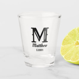 Vaso De Chupito Nombre Masculine Groom Classic Bodas simples