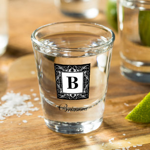Vaso De Chupito Nombre Monograma Regal Style Shot Glass (Versión 1