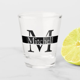 Vaso De Chupito Nombre monogramado simple personalizado