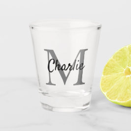 Vaso De Chupito Nombre monogramado simple personalizado