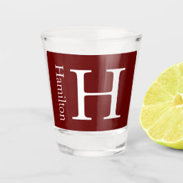 Vaso De Chupito Nombre monogramado simple personalizado