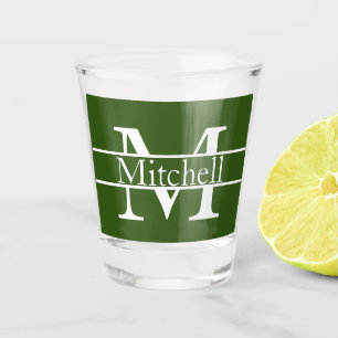 Vaso De Chupito Nombre monogramado simple personalizado