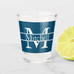 Vaso De Chupito Nombre monogramado simple personalizado