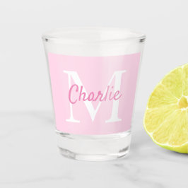 Vaso De Chupito Nombre monogramado simple personalizado