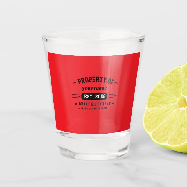 Vaso De Chupito nombre personalizado (Anverso)