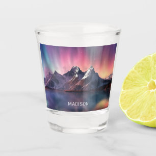 Vaso De Chupito Nombre personalizado Aurora Borealis