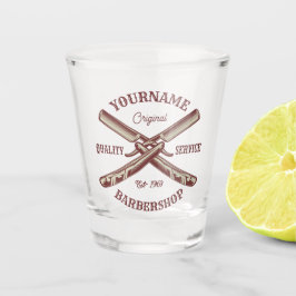 Vaso De Chupito NOMBRE personalizado Barber Straight Razor Barbers