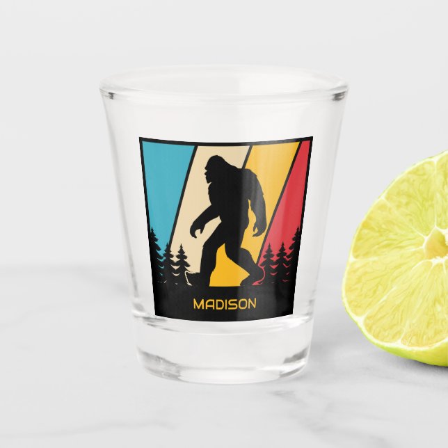 Vaso De Chupito Nombre personalizado Bigfoot (Anverso)